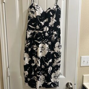 B Darlin Strapless Black and White Dress